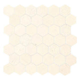 Daltile Limestone 2" Hexagon Blavet Blanc