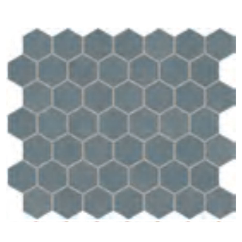 Marazzi Moroccan Concrete 1.5" Hexagon Mosaic Blue Gray