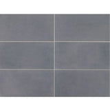 Marazzi Moroccan Concrete 12" X 24" Stepwise Matte Blue Gray