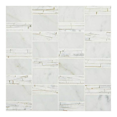 Daltile Marble 12" X 12" Abstract Carrara White