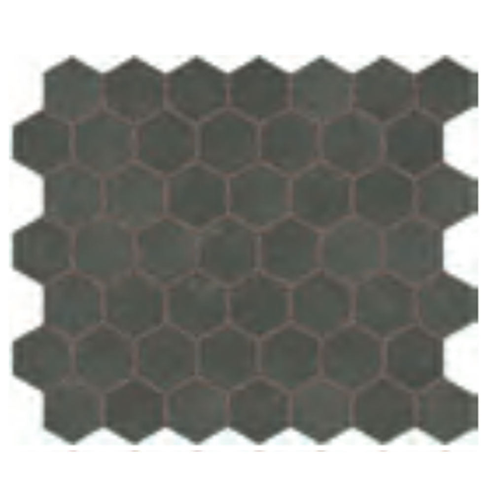 Marazzi Moroccan Concrete 1.5" Hexagon Mosaic Charcoal