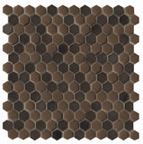 Emser Confetti II 12"x12" Hexagon Mosaic 1"x1" Bronze