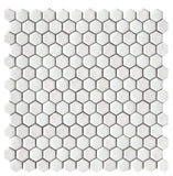 Emser Confetti II 12"x12" Hexagon Mosaic 1"x1" White