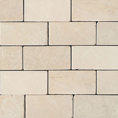 Daltile Marble 3" X 6" Tumbled Crema Marfil Cl