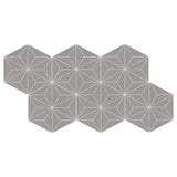 Daltile Scrapbook 8" X 9" Hexagon Memory Grey Asanoha