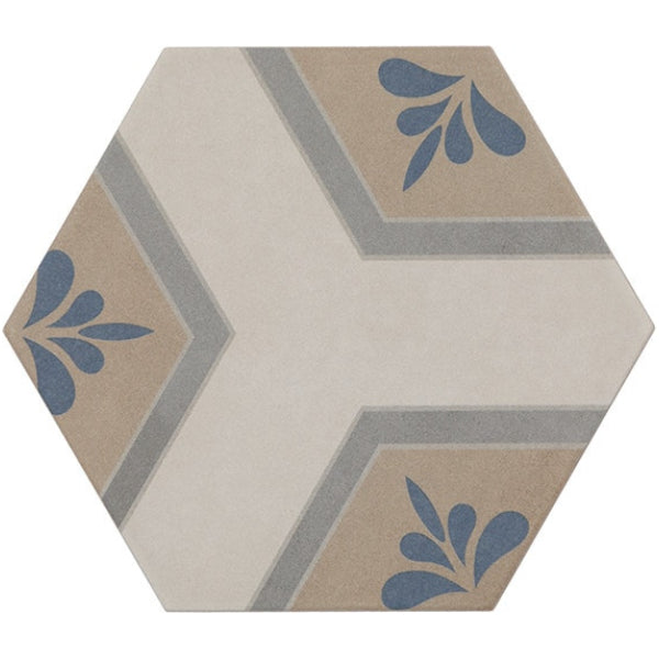 Daltile Scrapbook 8" X 9" Hexagon Deco Quilt