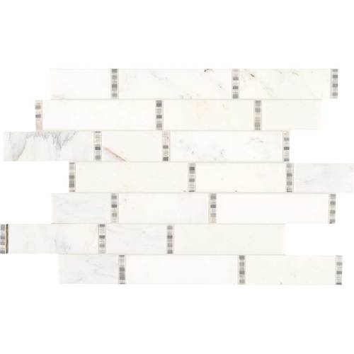 Daltile Marble 18" X 11" Random Linear First Snow Eleg