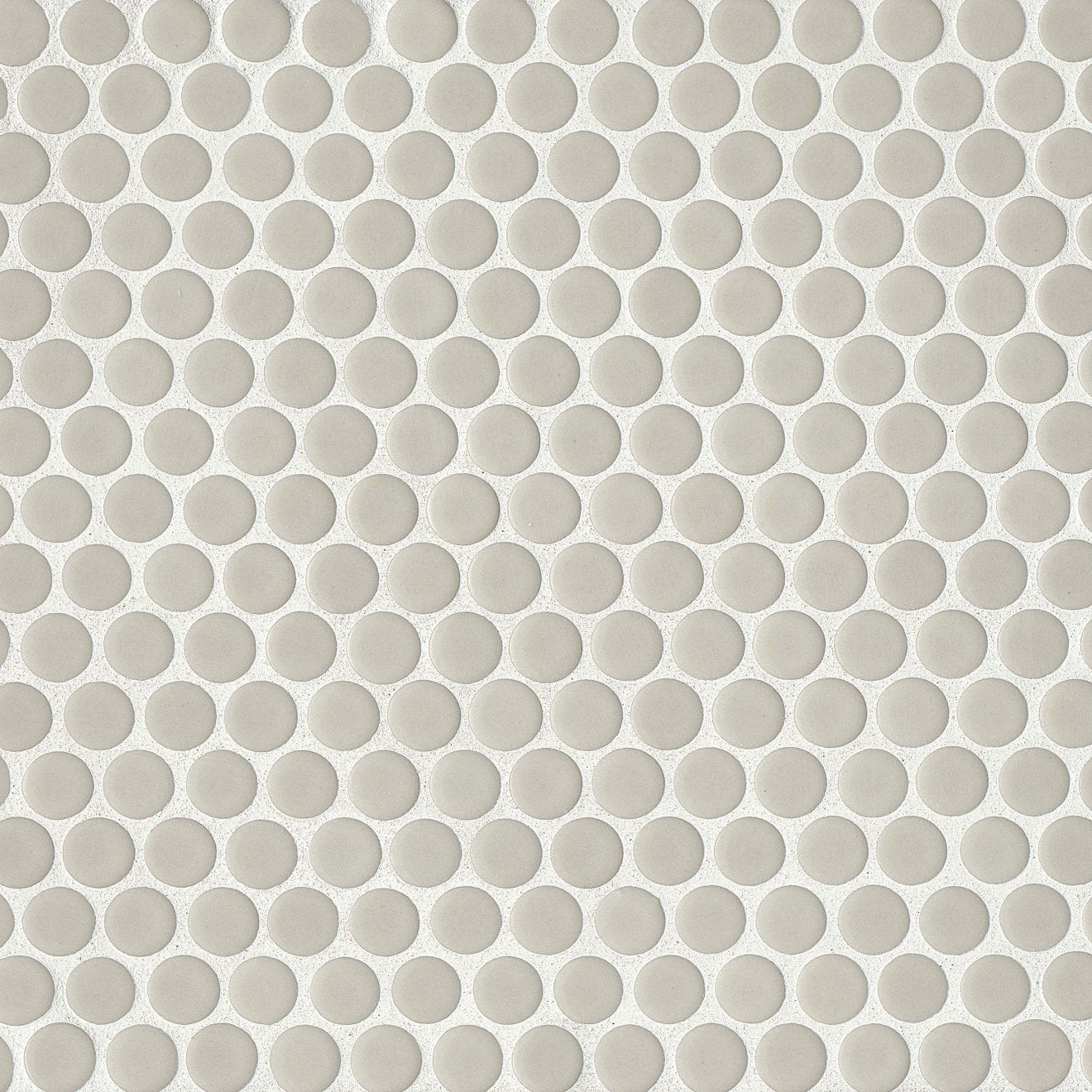 Bedrosians 360 3/4" Penny Rounds Mosaic - Gloss 12"x12" Off White