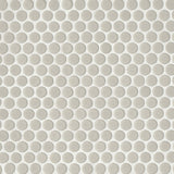 Bedrosians 360 3/4" Penny Rounds Mosaic - Gloss 12"x12" Off White