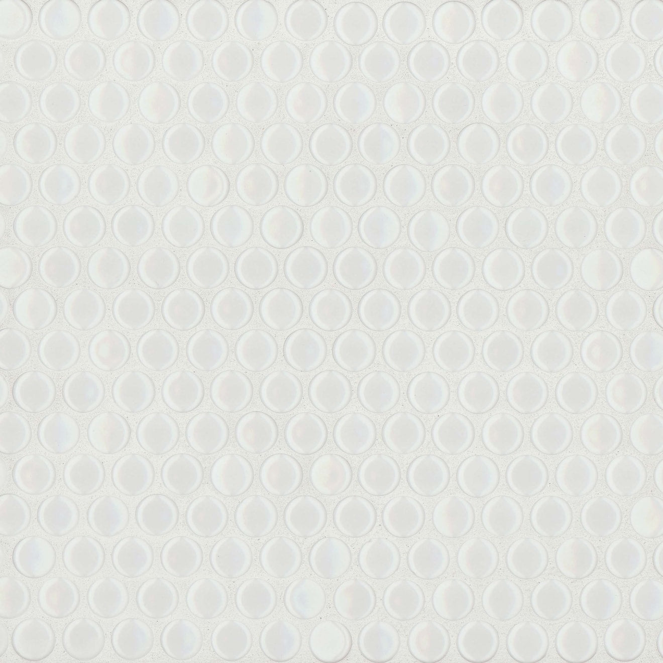 Bedrosians 360 3/4" Penny Rounds Mosaic - Gloss 12"x12" White