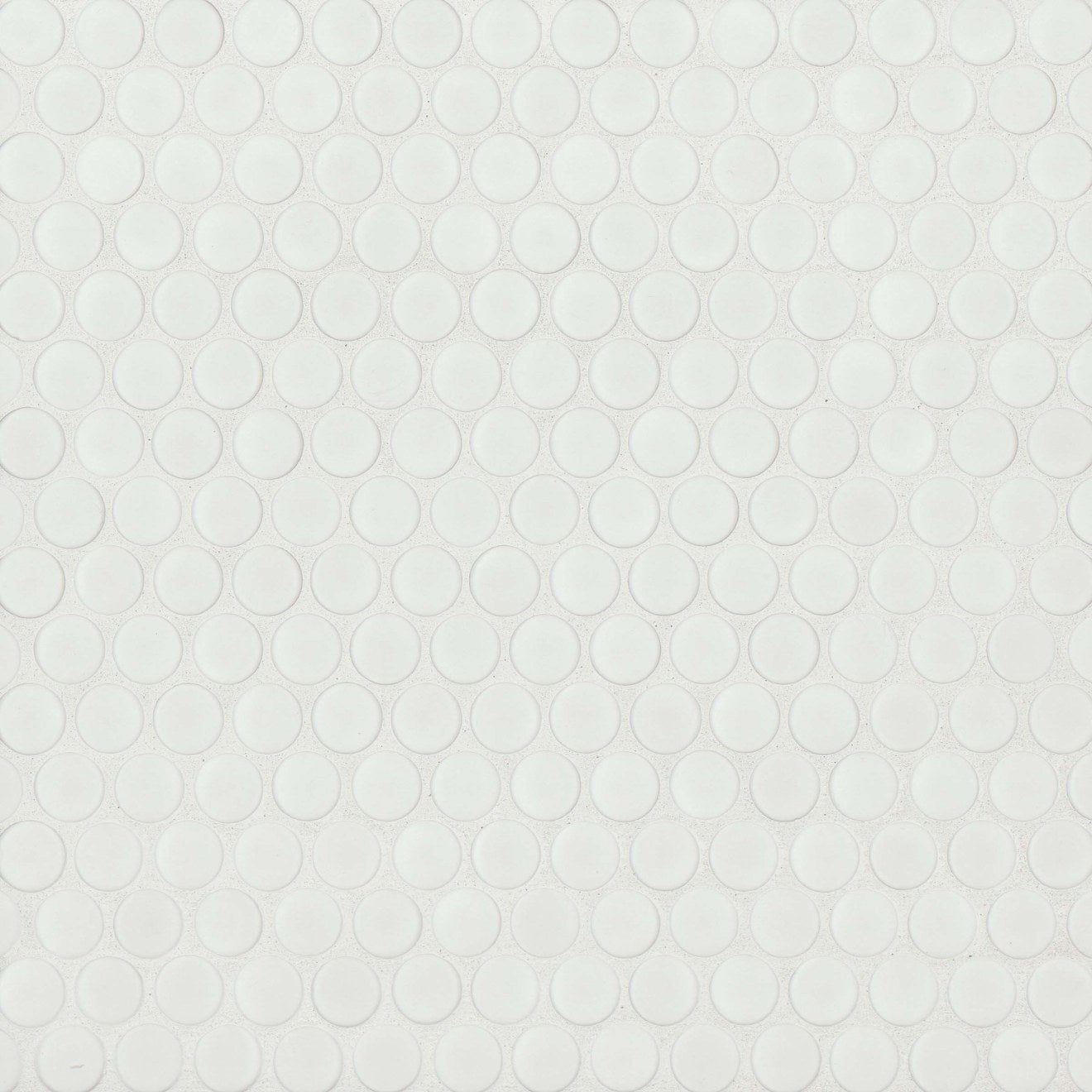 Bedrosians 360 3/4" Penny Rounds Mosaic - Matte 12"x12" White