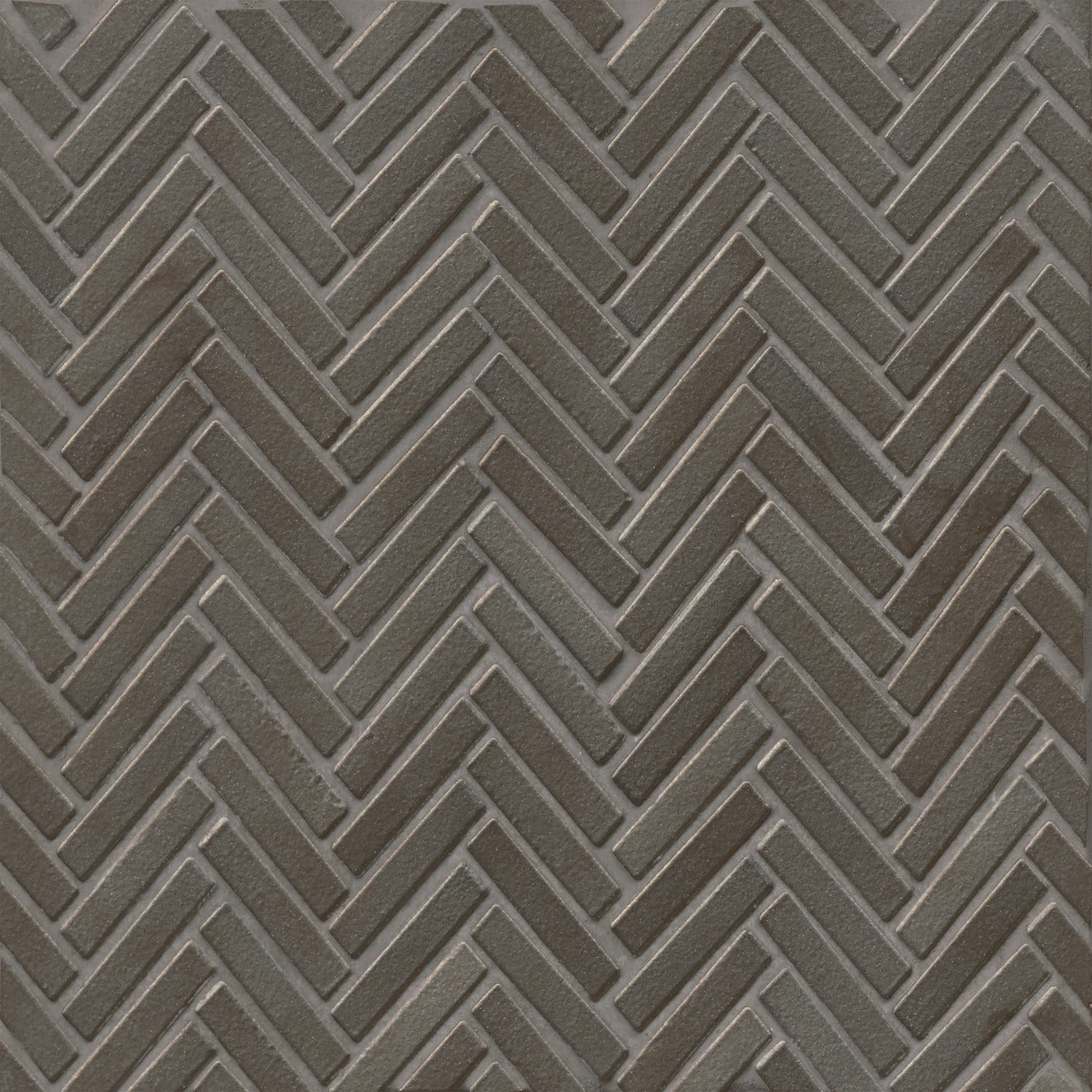 Bedrosians 90 1/2x2 Herringbone Mosaic - Gloss 11" x 12.25" Metallic