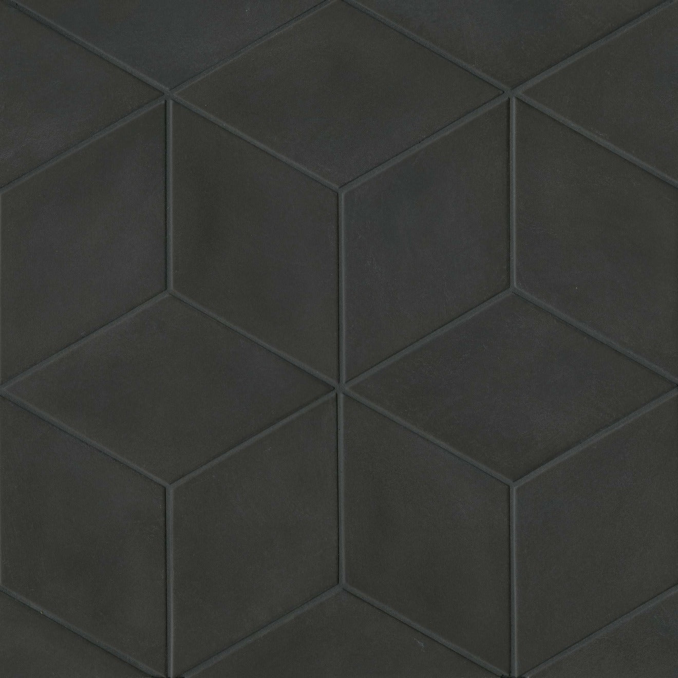 Bedrosians Allora 7.5" x 12.75" Rhomboid Black