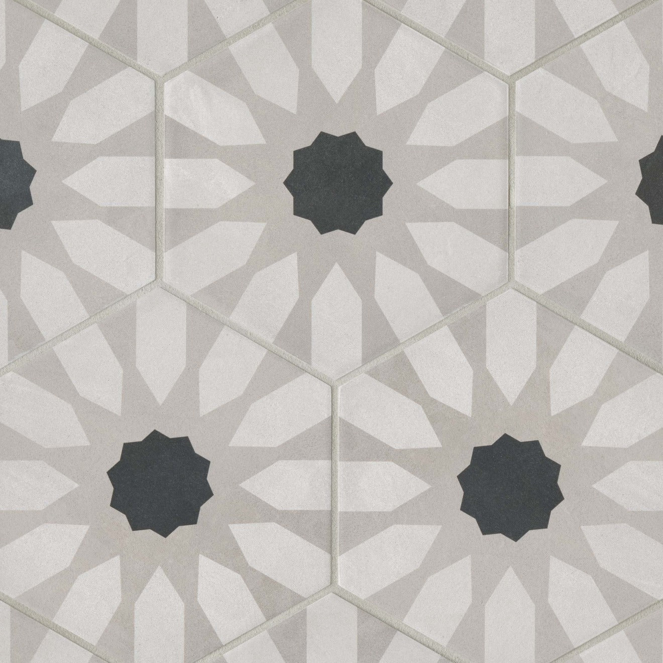 Bedrosians Allora 8.5" x 10" Hexagon Deco Fiore