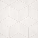 Bedrosians Allora 7.5" x 12.75" Rhomboid White