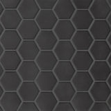 Bedrosians Le Cafe 2" x 2" Hexagon Mosaic Matte Black