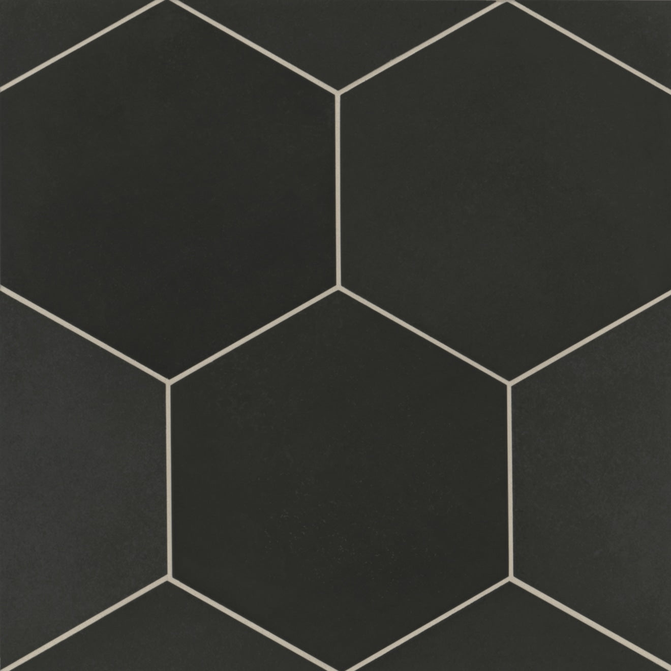 Badrosians Makoto 10" x 11.5" Hexagon Matte Kuroi Black