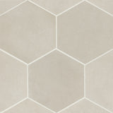 Badrosians Makoto 10" x 11.5" Hexagon Matte Kumo Grey