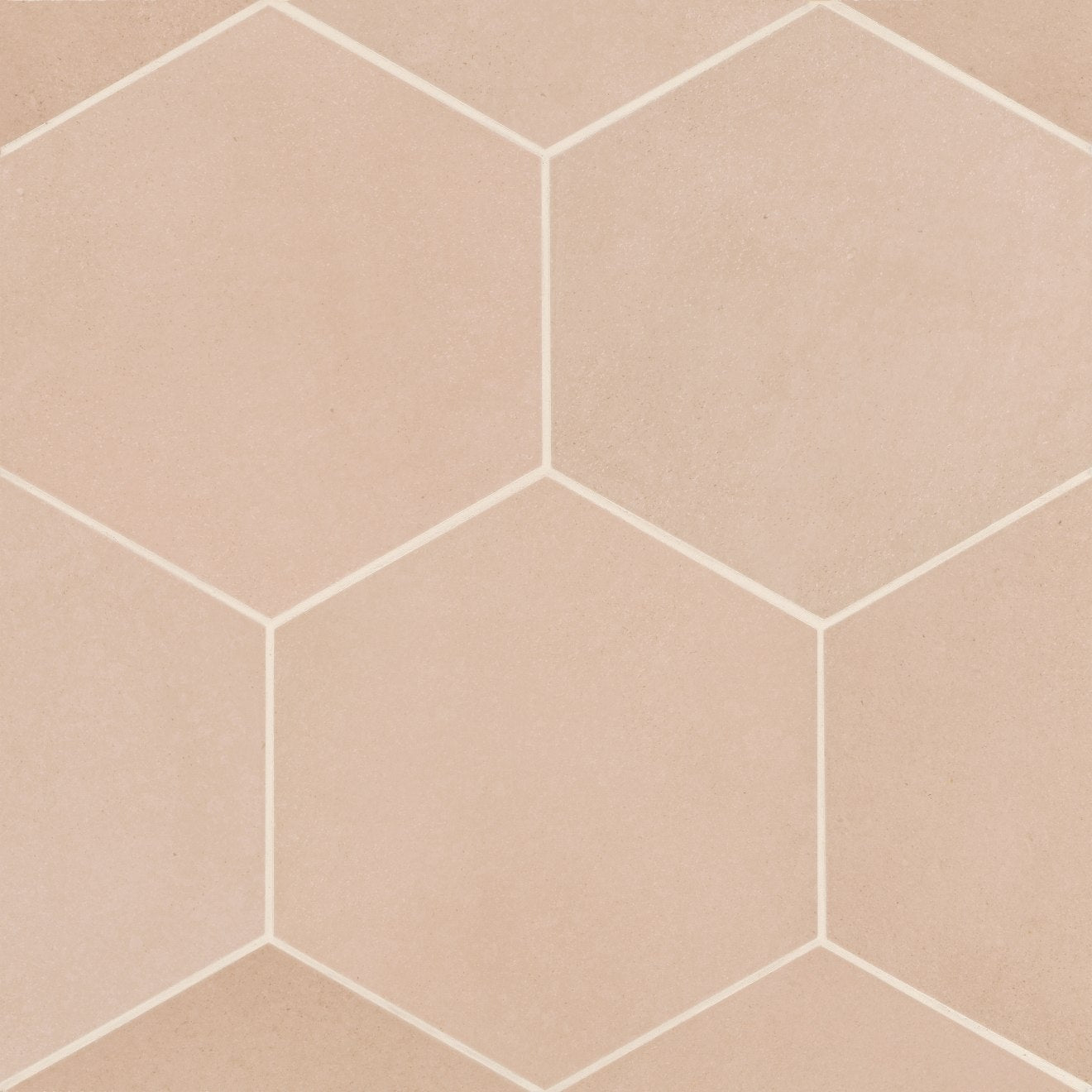 Badrosians Makoto 10" x 11.5" Hexagon Matte Momoiro Blush