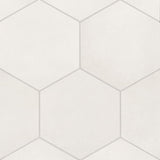 Badrosians Makoto 10" x 11.5" Hexagon Matte Shoji White 