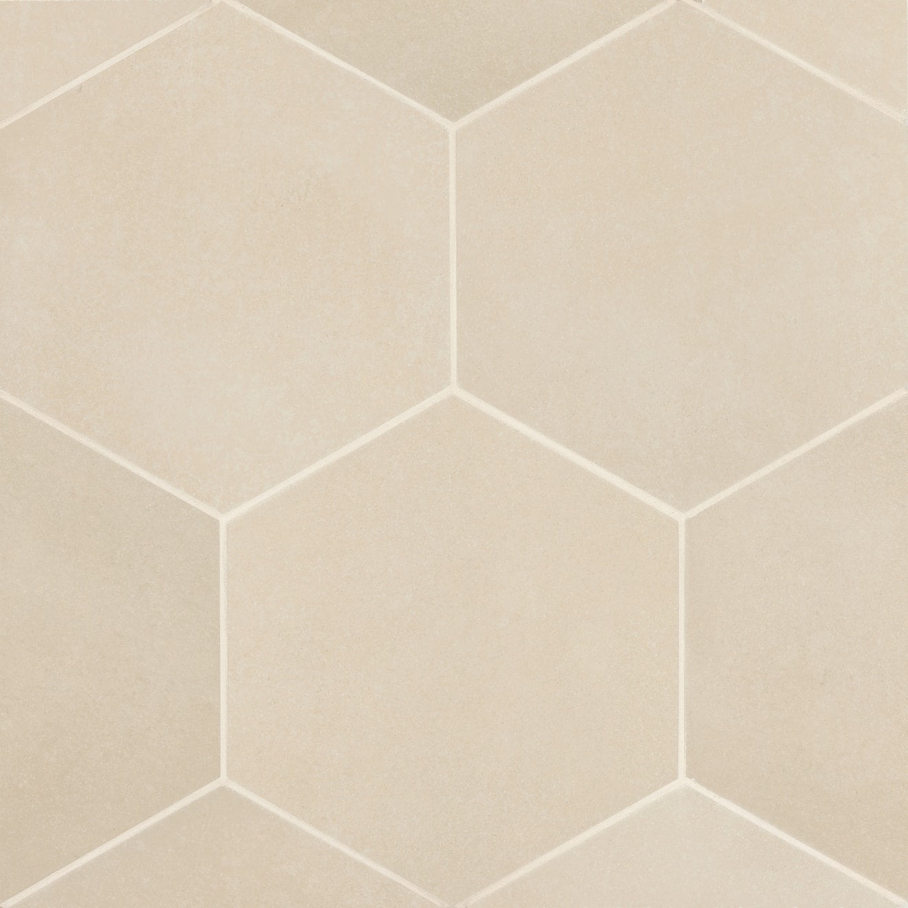 Badrosians Makoto 10" x 11.5" Hexagon Matte Tatami Beige