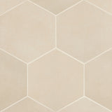 Badrosians Makoto 10" x 11.5" Hexagon Matte Tatami Beige