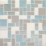 Daltile Coastal Keystones 12" X 12" Mosaic Mediterranean Mist