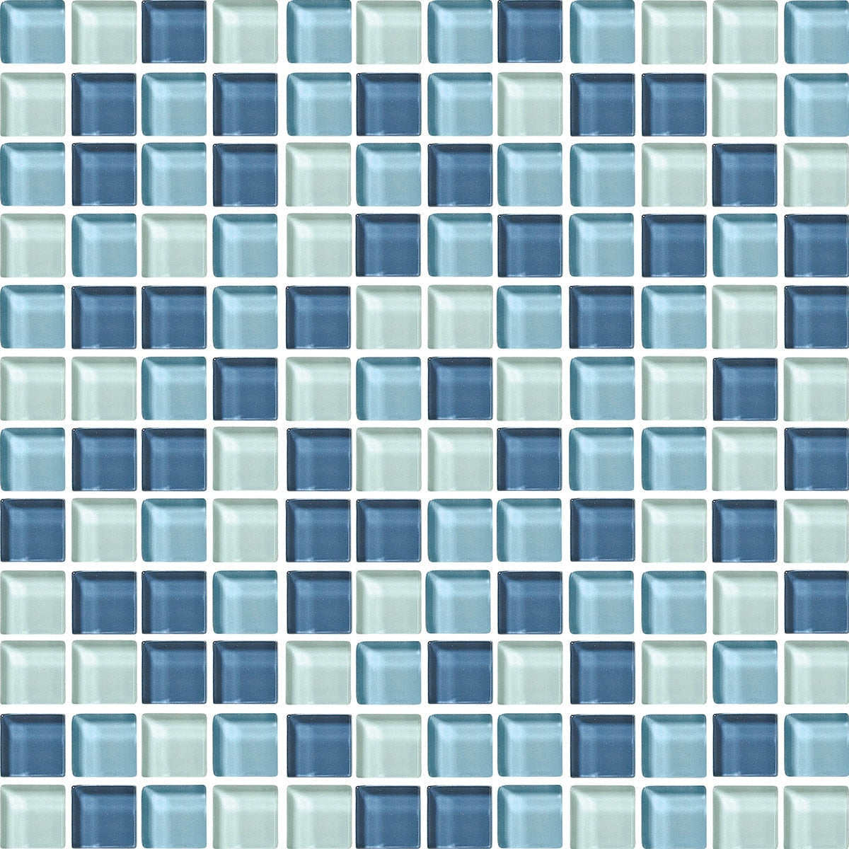 Daltile Color Wave 1" X 1" Mosaic Winter Blues