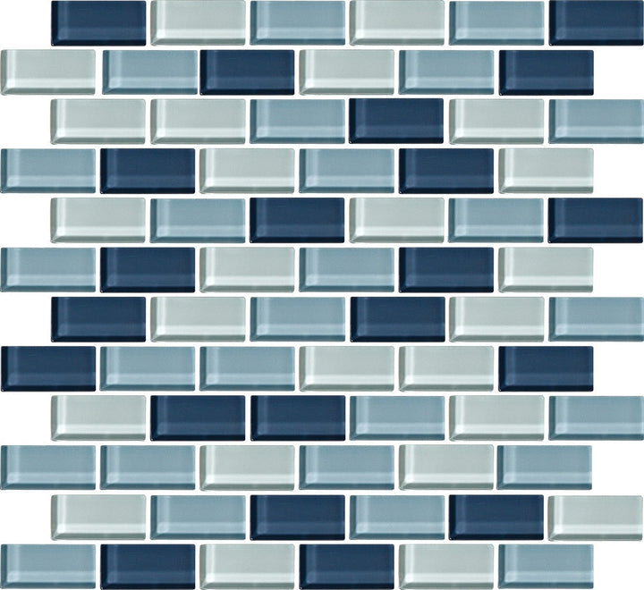 Daltile Color Wave 2" X 1" Mosaic Winter Blues