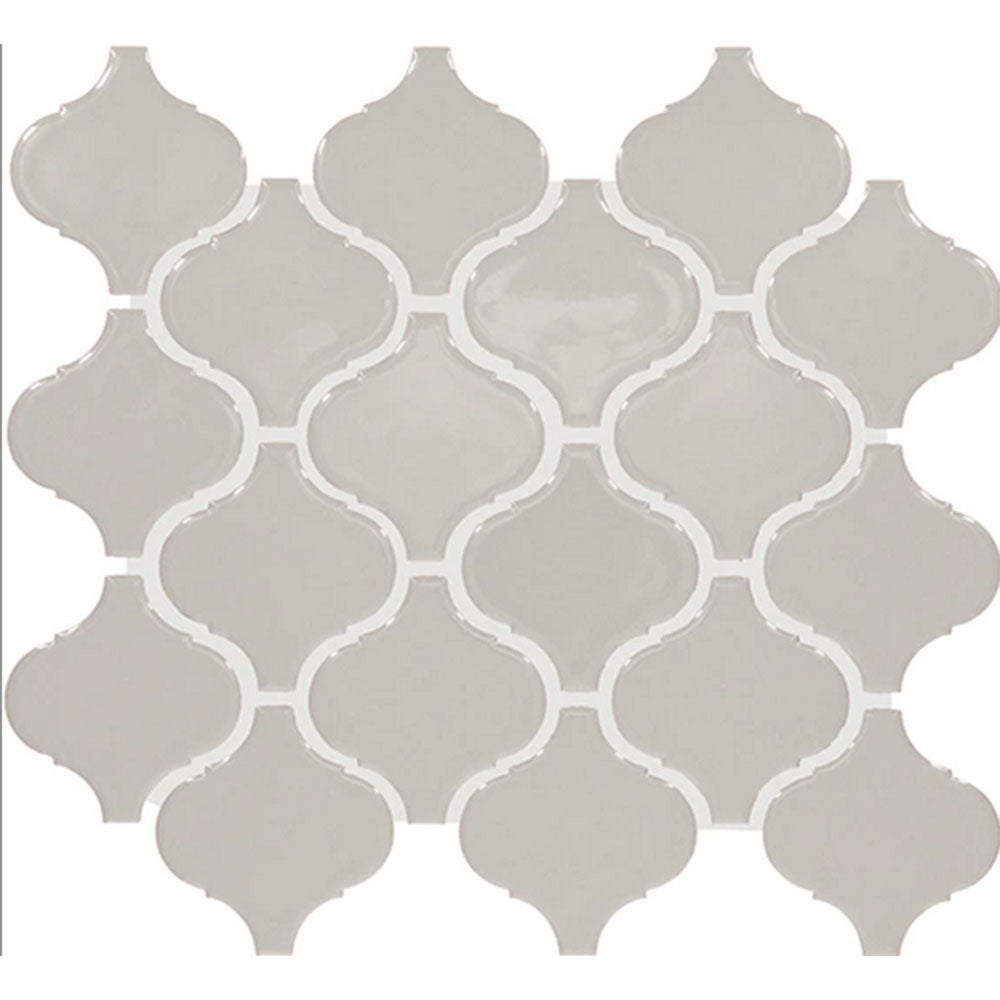 Daltile Color Wheel Retro 3" X 3" Arabesque Glossy Desert Gray