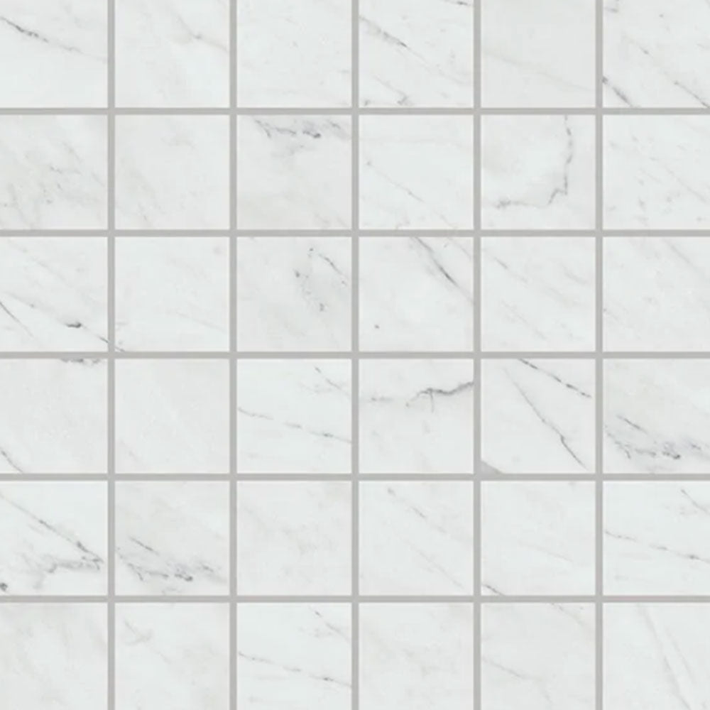 Daltile Marble Attache Lavish 2" X 2" Straight Joint Diamond Carrara