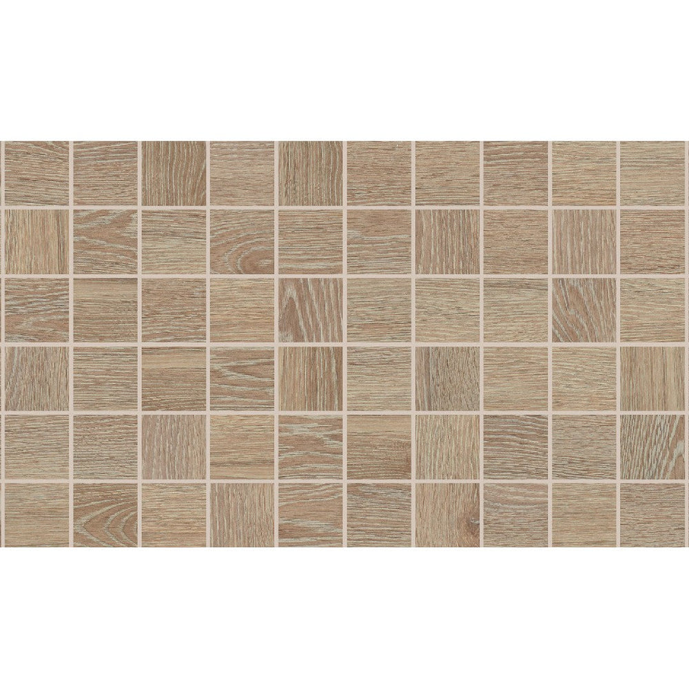 Daltile Emerson Wood 12'' X 24'' Straight Mosaic 2'' X 2'' Matte Butter Pecan