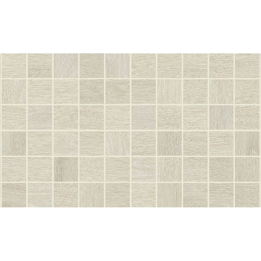 Daltile Emerson Wood 12'' X 24'' Straight Mosaic 2'' X 2'' Matte Ash White