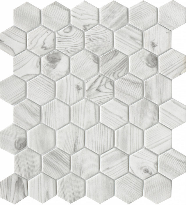 Emser Echo 12"x14" Hexagon Mosaic 1.89"X1.89" White