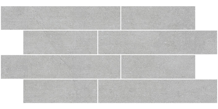 Emser Fixt Cement 12"x24" Linear Mosaic Gray