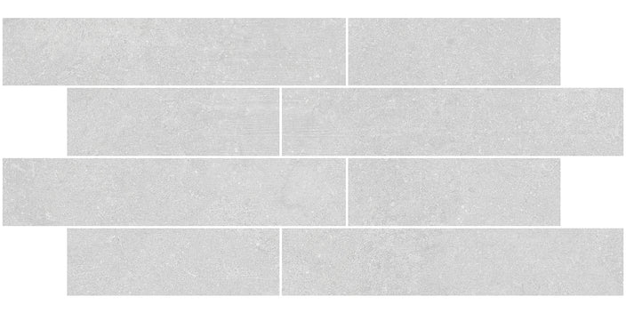 Emser Fixt Cement 12"x24" Linear Mosaic White