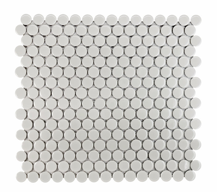 Emser Influence 11"x12" Penny Round Mosaic 1"x1" Polished Gray