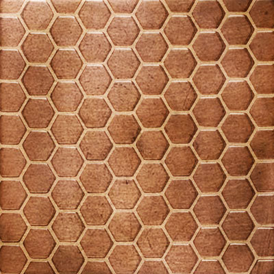 Daltile Metallica 1" X 1" Hexagon Oxidized Copper