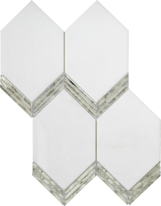 Emser Intrigue 11"x15" Picket Mosaic Mirror