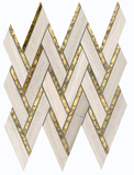 Emser Impulse 14"x15" Chevron Mosaic Cream