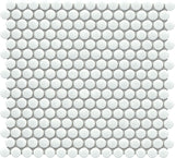 Emser Influence 11"x12" Penny Round Mosaic 1"x1" Polished White