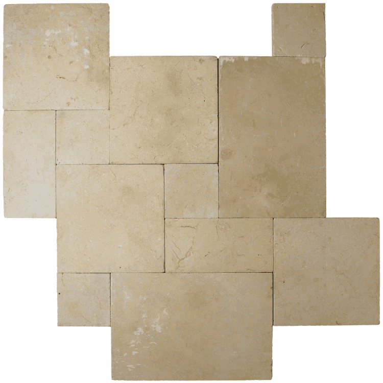 Bedrosians Travertine 3cm Paver Set 8"x8" - 8"x16" - 16"x16" - 16"x24"  Marigold