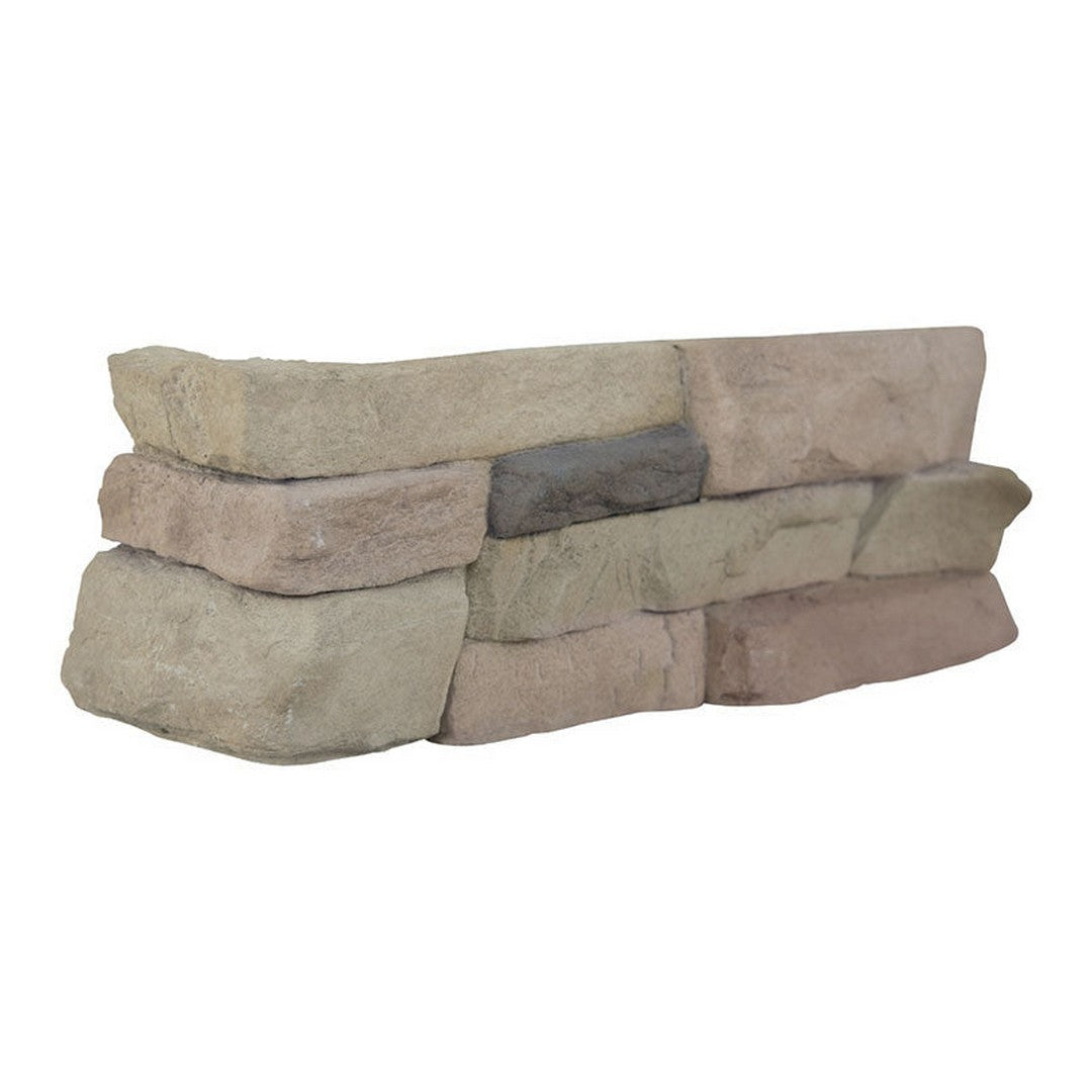 MS International Stacked Stone 12" x 12" Corner Peninsula Sand