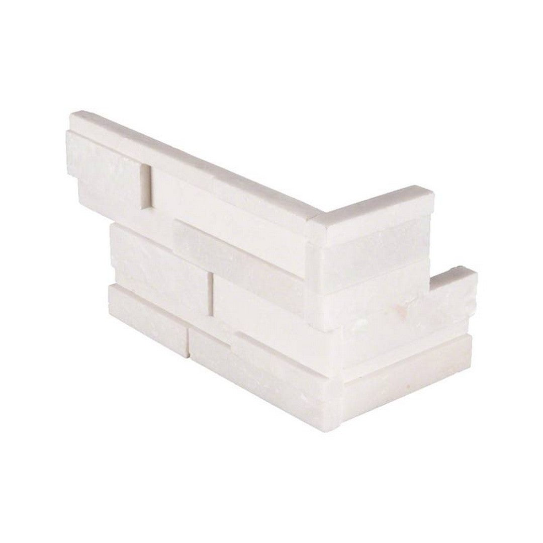 MS International Rockmount 6" x 18" 3D Ledger Corner Arctic White