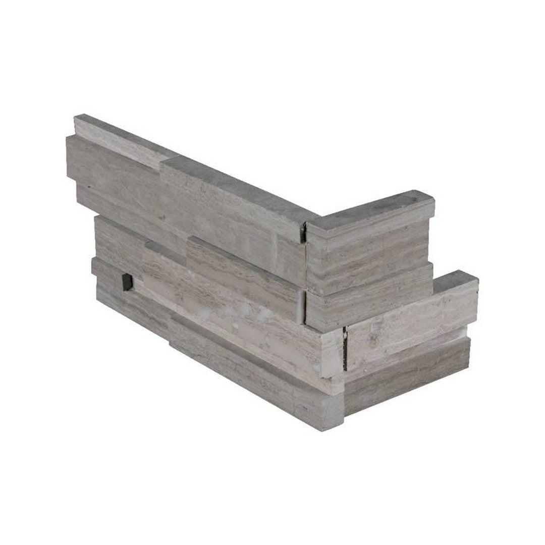 MS International Rockmount 6" x 18" 3D Ledger Corner Gray Oak