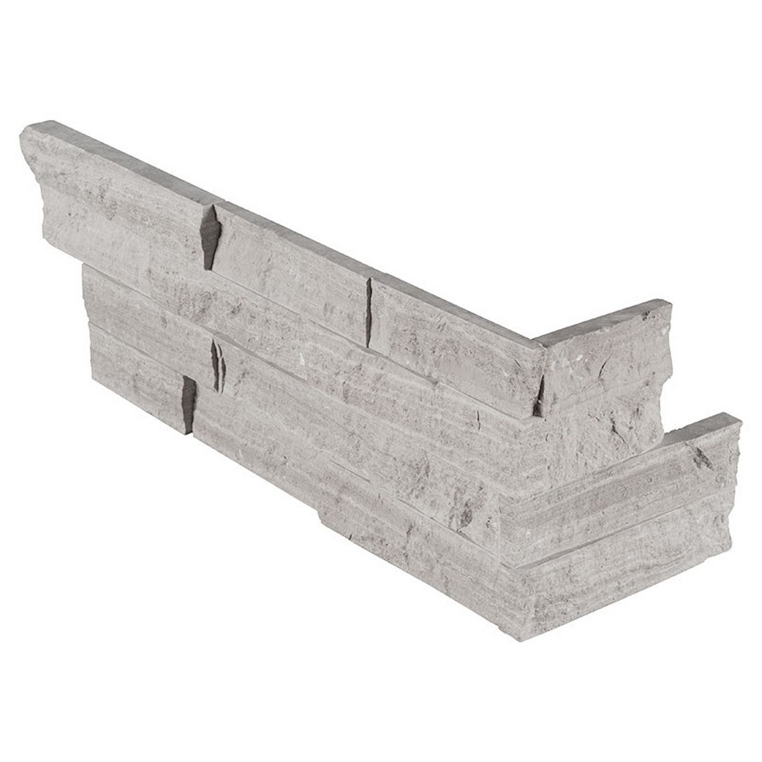 MS International Rockmount 6" x 18" SplitFace Ledger Corner Gray Oak