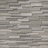 MS International Rockmount 6" x 24" 3D Ledger Panel Gray Oak