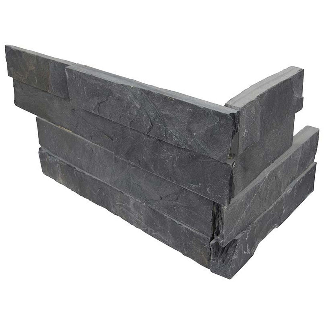 MS International Rockmount 6" x 18" Ledger Corner Premium Black Slate