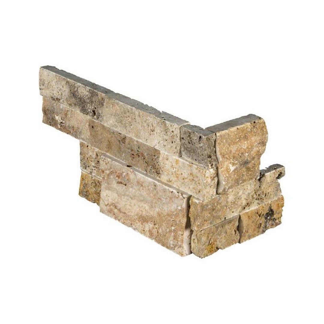 MS International Rockmount 6" x 18" Ledger Corner Tuscany Scabas Travertine 