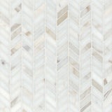 Bedrosians Marble 12" X 12" Chevron Mosaic Honed Calacatta Oro